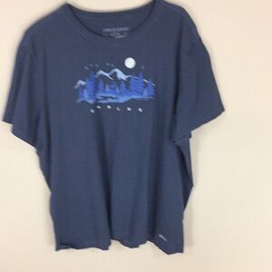 Life is Good Gray Mountains Unplug Cotton Tee T-shirt Size 3XL XXXL